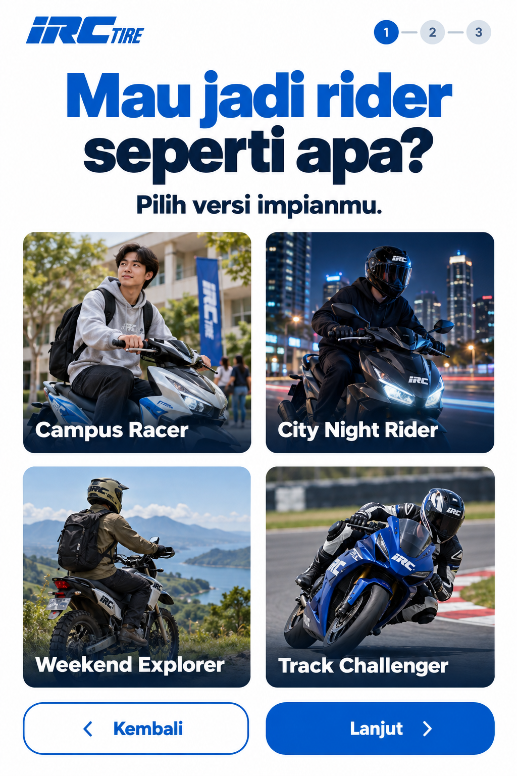 Konsep pilihan gaya rider impian