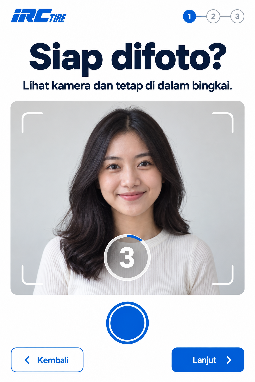 Konsep layar pengambilan foto
